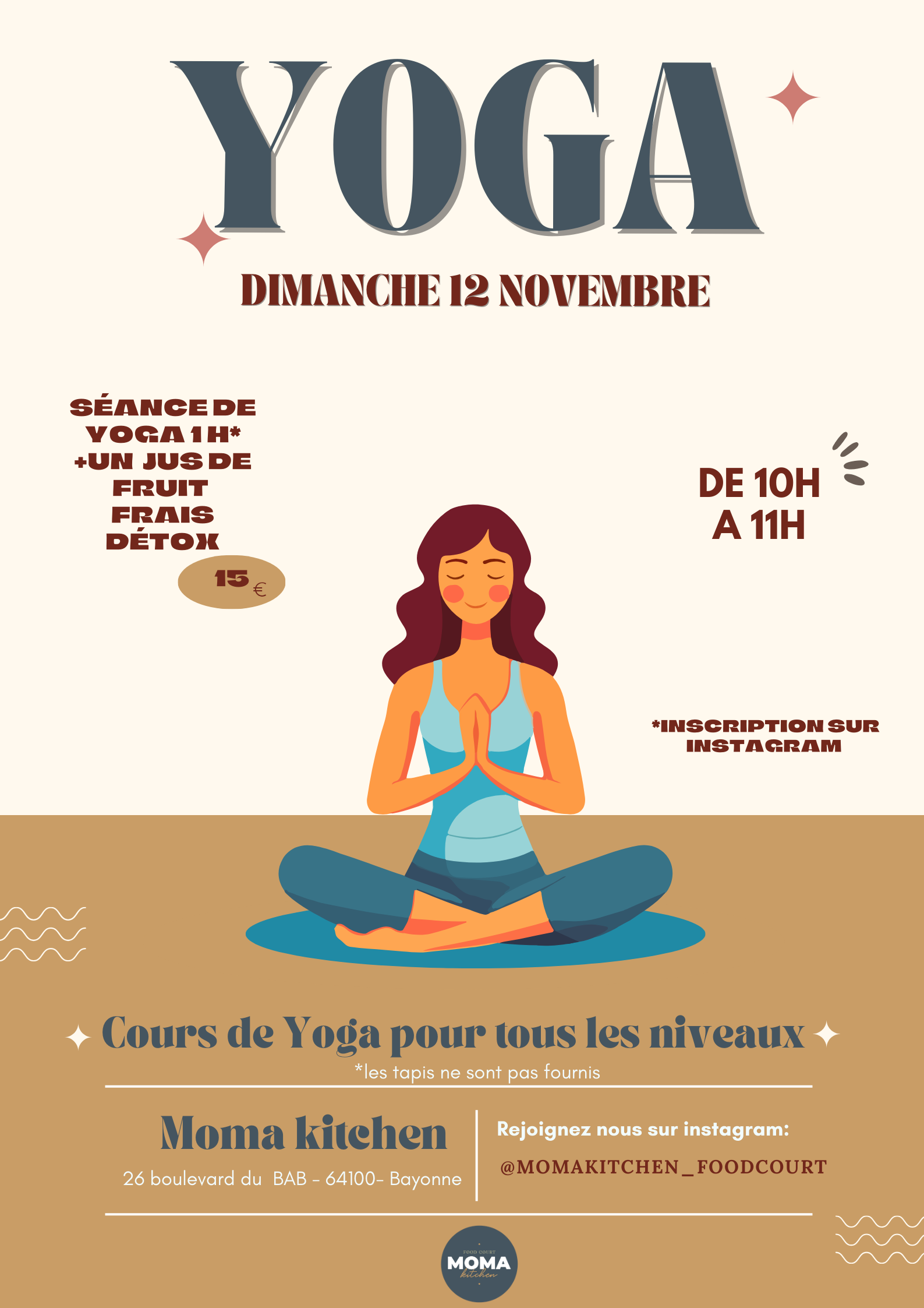 Séance de yoga : Dimanche 12 novembre