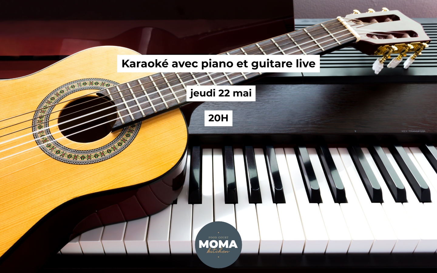 Karaoké piano et guitare live