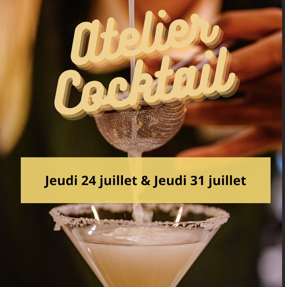 Atelier cocktail!